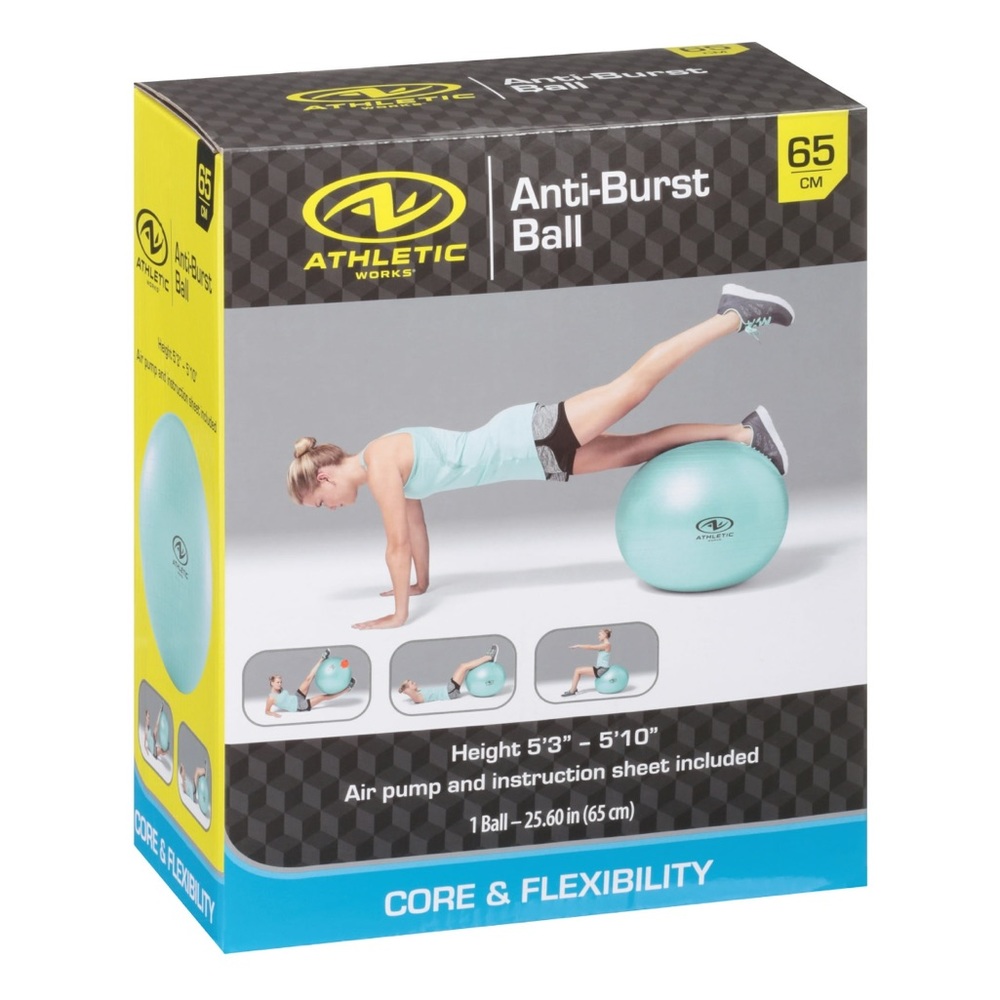 Whether you're training at home or in the gym, the Athletic Works 65cm Ball.